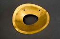 Gold oval convex ornament with center hole