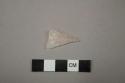 Archaeological, chipped stone, triangular point, quartz