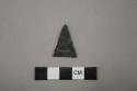 Archaeological, chipped stone, triangular points,black stone