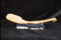 Ladle with turtle shell. Made of hard wood (maple?). 37.5x8.3 cm.