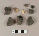 Coal fragments; clinker fragments; slag fragments; non-cultural stone fragment