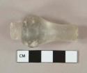Colorless glass vessel fragment, likely stemware