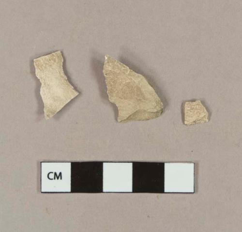 Unidentified refined earthenware body sherds, missing glaze from all sides