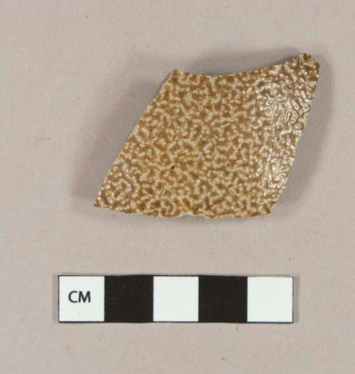 Brown salt glaze stoneware body sherd