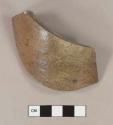 Brown salt glaze stoneware body sherd