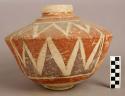 Large polychrome pottery jar