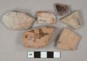 Dark brown lustrous lead glazed redware vessel body fragments
