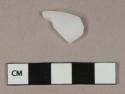 White milk glass vessel body fragment