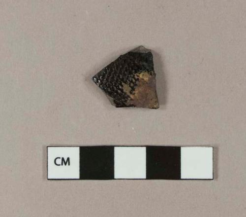 Embossed Jackfield-type earthenware body sherd