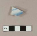 Blue hand painted porcelain base sherd