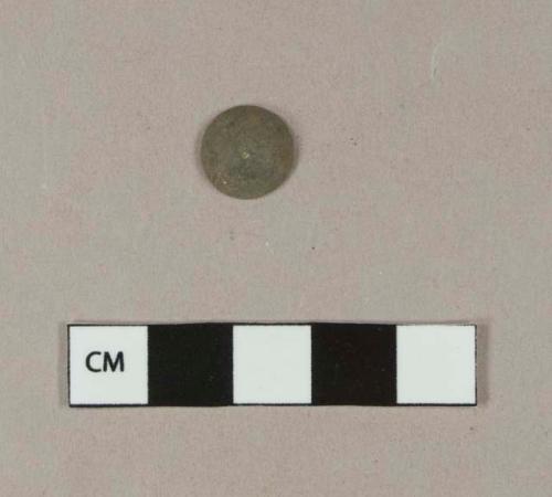 Copper alloy dome-shaped shank-back button, missing shank