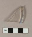 Colorless glass stemware base fragment