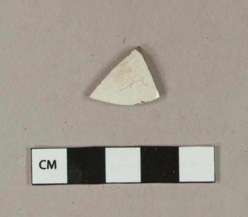 Undecorated white salt glaze stoneware body sherd