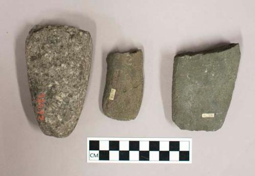 Broken ground stone tools