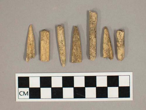 Worked bone points fragments