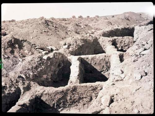 Trench, looking north, Rooms 15, 16, 13, 14, 10, 11, 12