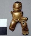 Gold plated copper anthropomorphic figurine