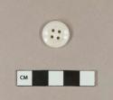 White porcelain four-hole prosser button