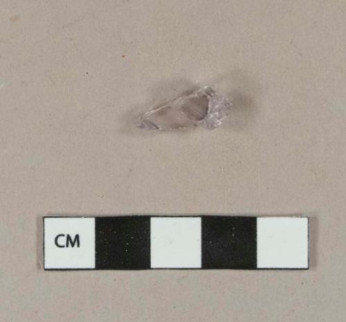 Manganese-tinted colorless bottle glass rim fragment