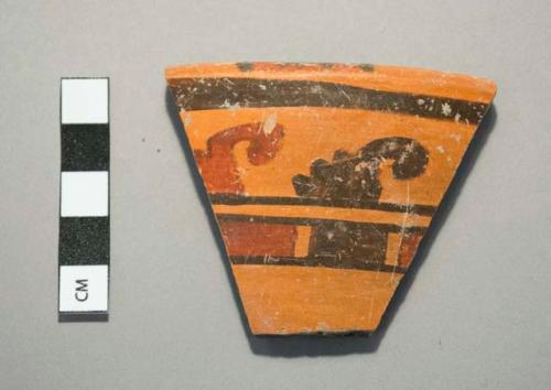 Rim sherd with polychrome design