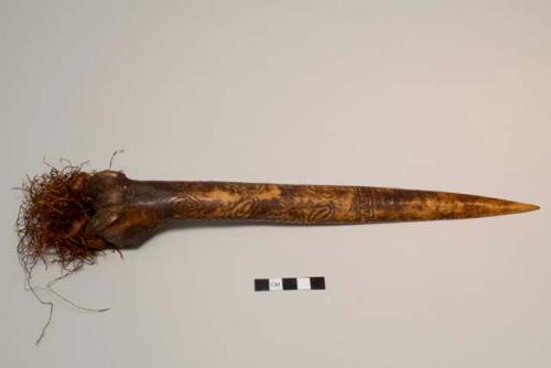 Carved cassowary bone dagger