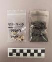 Charcoal sample and bone fragments