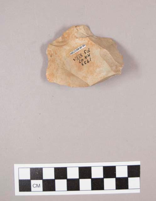 Flint core, tan coloured stone