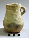 Plain pottery handled jar