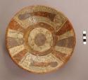 Polychrome pottery plate