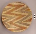 Polychrome pottery plate