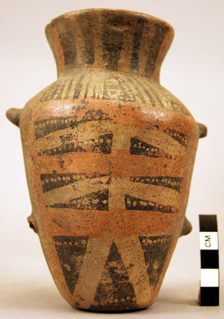 Jar with two perforated ears upon either side