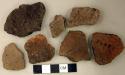 Ceramic, earthenware body sherds, incised