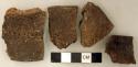 Ceramic, earthenware rim sherds, incised and punctate decorated