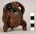 Tripod female monkey effigy vessel Zoned Bichromed