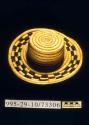 Coiled basketry cowboy hat