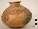 Jicote polychrome pottery jar - rim broken