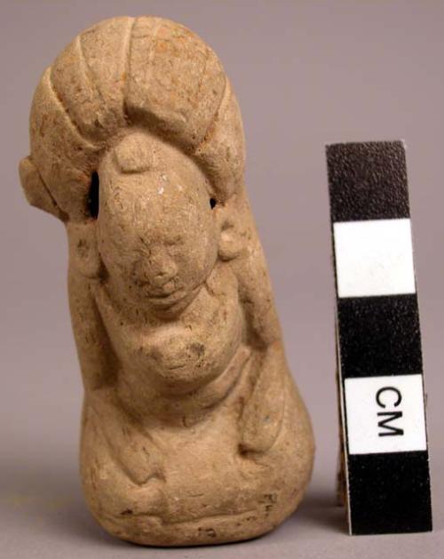 Terra cotta whistle, human form