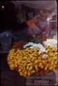 Flower seller at Sachat Mochan Temple - Benares, India
