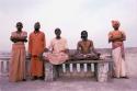 Men at ashram - India, Benares, India, 1983