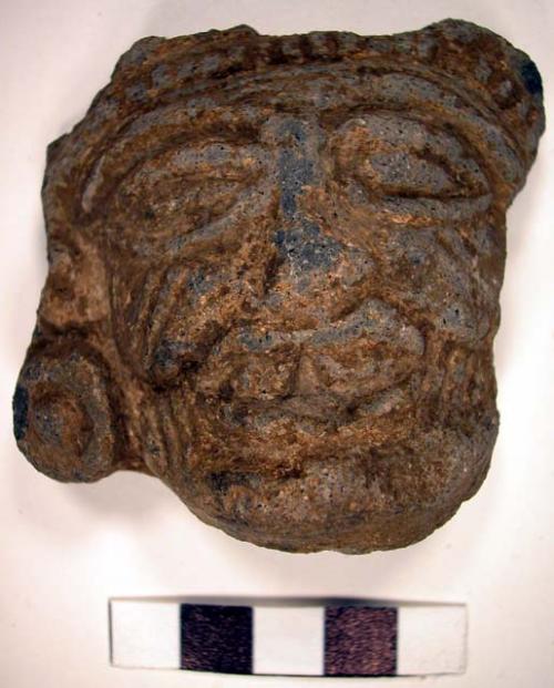 Pottery head, human