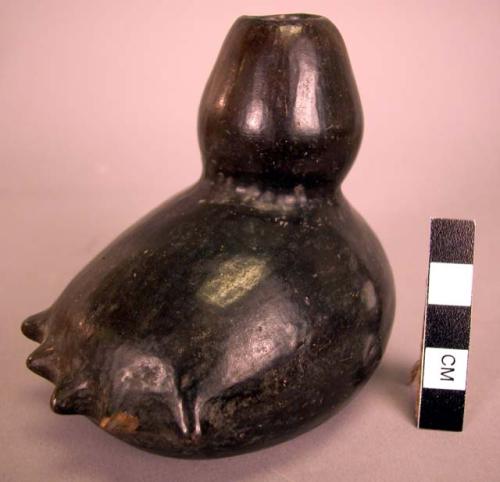 Foot-shaped vessel, black ware