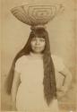 Woman with a basket balanced on her head