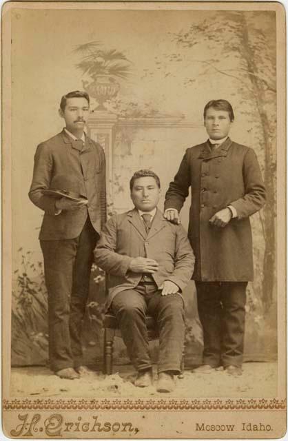 Studio photograph of E. J. Conner, Stephen Rubens and John Allen