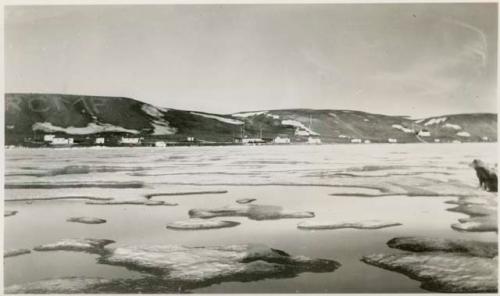 Royal Canadian Mounted Police buildings along shore