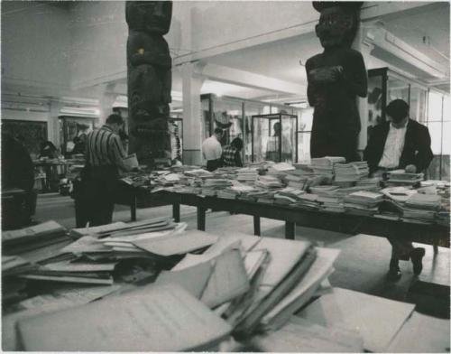 Peabody Museum room with book tables