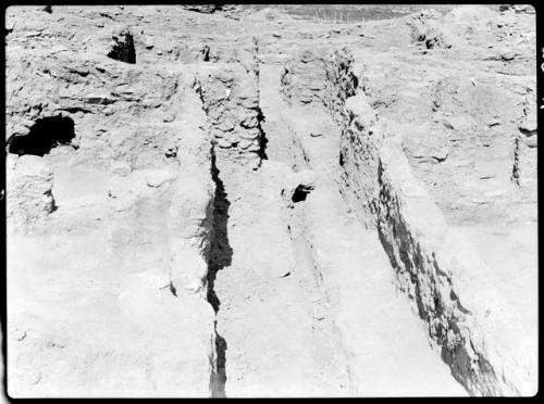 Drainage channel from rooms 756, 762, 491, looking east. (fig. 25b)