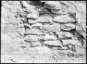 Kiva room 229, north wall.  Masonry study.