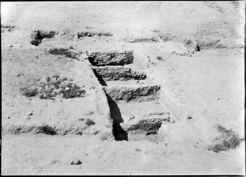 Rooms 777, 776, and 775 under Church A.  Footing wall of Church A in foreground.