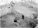 Site 4, D-shaped kiva, south recess.  Note niche.