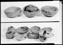 Miniature vessels found in firing heap.